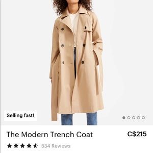 NWOT Everlane The Modern Trench Coat